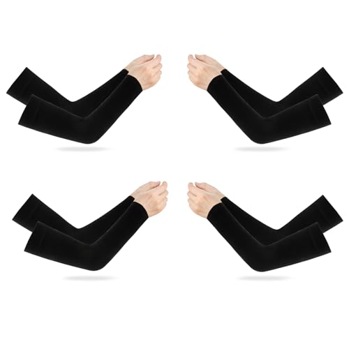 4 Pares Manguitos Running,Manguitos Ciclismo,Manguitos Voleibol,Mangas Running Mujer Frio,Mangas Running Mujer,Mangas Para Brazos Protección Sol,Brazos Protección Sol,Mangas De Compresion Para Brazos