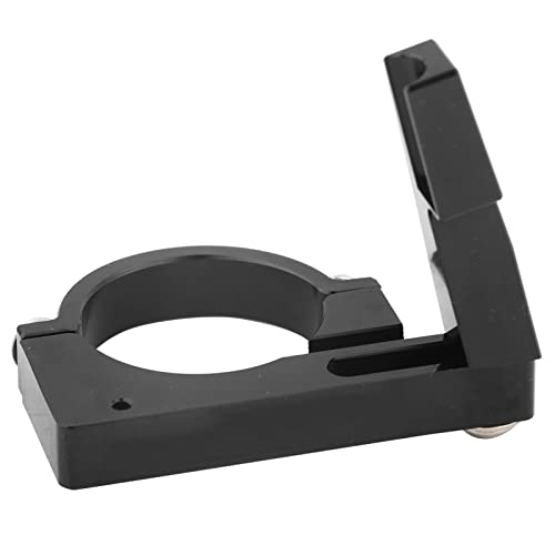 Adjustable Front Derailleur Clamp for Bicycle, Aluminum Alloy Front Derailleur Adapter Band, with Polished Surfaces, Humanized Design (Black)
