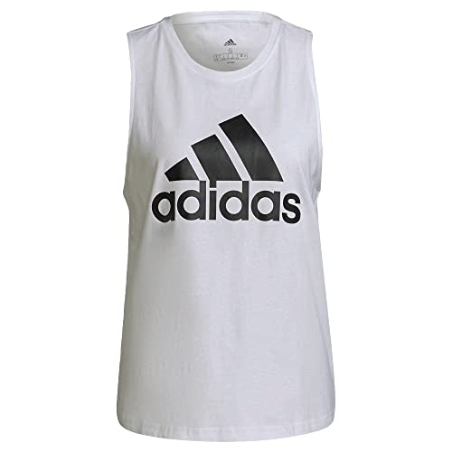 adidas Women's Essentials Big Logo Tank Top, White/Black, M