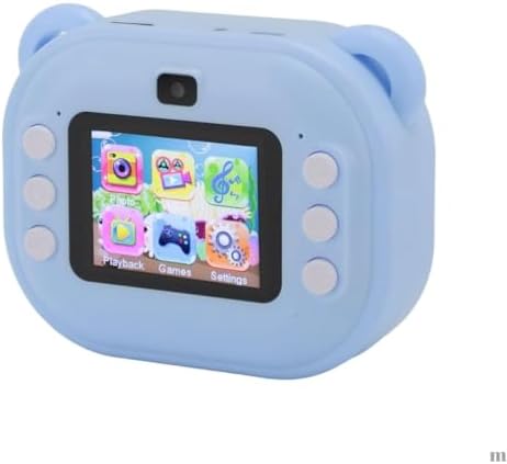 Çocuklar İçin Termal Baskılı Dijital Fotoğraf Makinesi - Anında Fotoğraf Çıktısı Alan Mavi Çocuk Kamerası - Selfie Özellikli Full HD Video Kayıt - Görsel 2