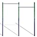 ZERRO Reckstange Outdoor Turnreck bis 150kg belastbar, Höhenverstellbar Doppelte Turnstange Outdoor, grün-blau