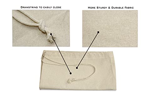 Whitewrap Laundry Bags | 28”X36”| Natural Cotton, Extra Canvas Heavy Duty Drawstring Bag| Ideal For Hotels(Pack Of 2) #TOP3