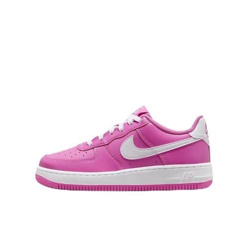 Nike Air Force 1 Big Kids' Shoes (FV5948-600, Playful Pink/White) Size 5.5