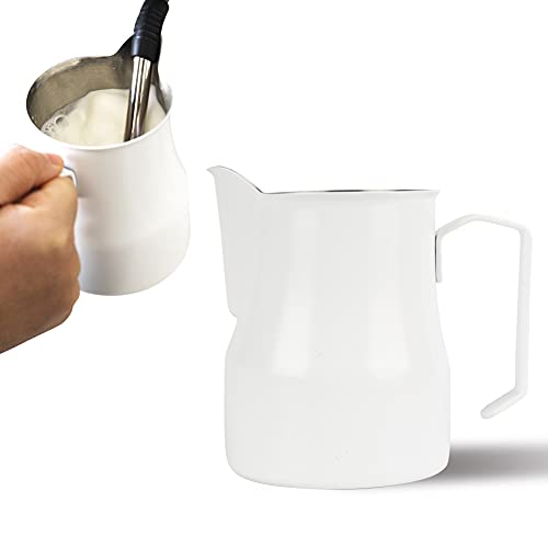 watchget 450 ml Edelstahl-Kaffeetasse, Espresso-Milchaufschäumkrug aus Edelstahl, Milchkännchen zum Aufschäumen Cover