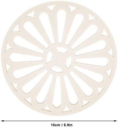 6Pcs Silicone Table Mat, Trivet Non-Slip Pot Holder Coasters Cup Mat Hot Pads Round Pot Holders Heat Resistant Silicone Coaster Set for Dishes, Countertops, Table, 5.9inch