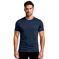 Camisa Masculina com Ajuste Super Slim Fit com Algodão Egípcio de Manga Curta Lisa e Básica