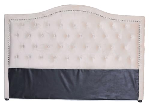 PALAZZO INT Tête de lit vintage Chateau Royal – Tête de lit en velours Chesterfield capitonnée...
