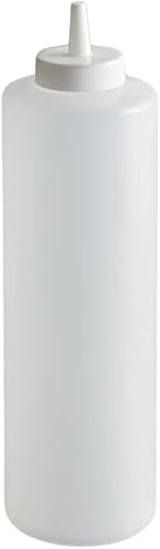 Miniatura 4 de Juego de 6 botellas dispensadoras de condimentos de boca ancha de 24 onzas transparentes - Botella de plástico para salsas para untar, salsa de