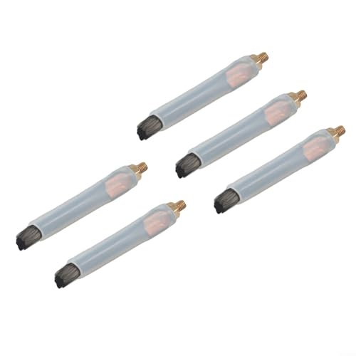 5Pcs Carbon Fiber M6 Welding Brushes Set for Seam Cleaning High-Temperature Resistant Polishing Cleaner with Adjustable Sleeve