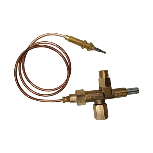 MSEURO Gas-Brooder-Heizungsteile, LPG-Druckregelventil, M12 x 1, Pop-up-Küchenherd-Zubehör mit Thermoelement, 600 mm, ganze Set-Kits Lucky