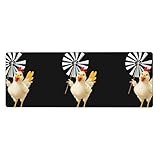 Grand espace de travail antidérapant : ce tapis de souris imprimé BROLEO poulet tenant un moulin à vent dispose d'un design élargi de 30,5 x 80,9 cm, couvrant parfaitement l'espace de bureau tout en accueillant les claviers, les souris et les fournitures de bureau ; la base en caoutchouc haute densité offre de fortes propriétés antidérapantes, assurant la stabilité de l'équipement et empêchant le déplacement, améliorant ainsi l'efficacité du travail.