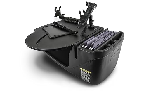 Image of AutoExec AE-RMCD-PM-PS-BT Roadmaster Car Desk for Your Vehicle Workstation and Mobile Office, Black with Phone Mount and Printer Stand | Vehicle Workstation, Mobile Office, Phone Mount, Printer Stand