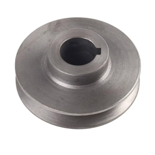 Bulevisiter Poulie à courroie en fonte en V, roue d'entraînement à rainure unique, accessoire pour arbre moteur de type A, pour compresseur d'air, outils électriques, équipement d'atelier (24x100)