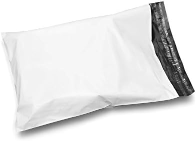 9 x 12 Glossy White Plastic Self Seal Poly Mailer Flat Bags Waterproof Shipping Envelope 2.17 Mil for Apparel, Clothes, Shirts, Books – Permanent Adhesive Seal (100 Pack)