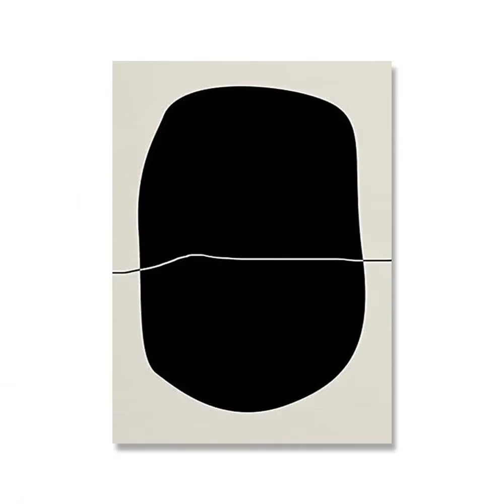 DFZEWKI Modern Abstract Wall Art Mid Century Geometric Black Arches Hd Canvas Print Poster Home Living Room Bedroom Decoration(40x60cm(16x24in)/No frame)