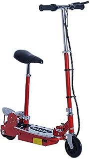 HOMCOM 120W Teens Foldable Kids Powered Scooters 24V Rechargeable Battery Adjustable Ride on Outdoor Toy