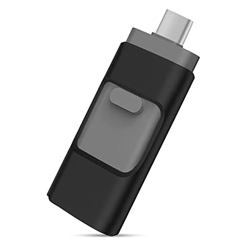 XTVTX USB Flash Drive, 128G Memory Stick External Storage Thumb Drive Compatible for i-Phone i-Pad Photo Stick Flash Drive Suitable for Any Model Computer, Mobile Phone, Tablet (Black) Cover