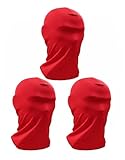 Kninmdor Full Face Mask Spandex Hood Mask Unisex Skin Masks for Halloween Costume (Red Sets)