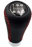 Photo Gallery pomello del cambio ponderato pomello del cambio manuale per auto a 5/6 velocità, leva, rosso, nero, cuciture in pelle pu con 3 adattatori da 8 mm, 10 e 12 per vw(5 speed red line) Photo Gallery pomello del cambio ponderato pomello del cambio manuale per auto a 5/6 velocità, leva, rosso, nero, cuciture in pelle pu con 3 adattatori da 8 mm, 10 e 12 per vw(5 speed red line)