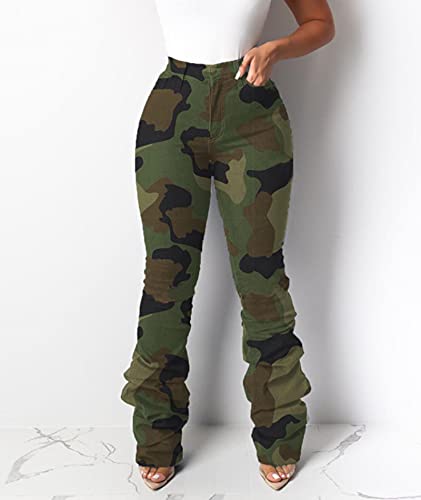 ECDAHICC Women's Classic Stacked Denim Pants High Waist Skinny Stretch Jeans Long Trouser with Pockets3