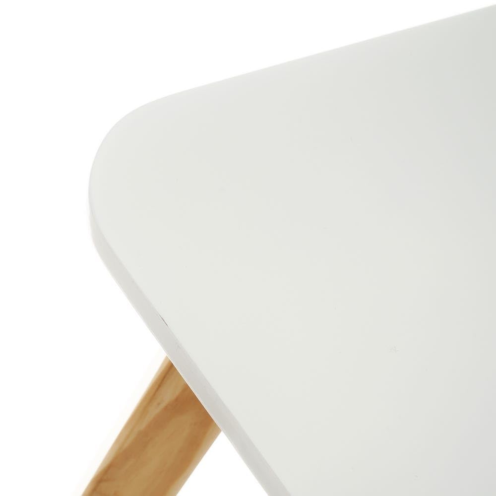 DRW Mesa Infantil de Madera MDF en Blanco y Natural