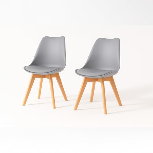 La Mejor Recopilación de Silla Eames Con Brazos que puedes comprar esta semana. 47 MUNDO IN MUEBLES Juego de 2 Sillas Eames Acojinadas Frankfurt | Elegantes Sillas para Comedor, Oficina, Escritorio, Recámara, Sala o Cocina | Set de 2 Sillas Modernas y...