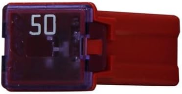 Bussmann FMX-50 MAXI Fuse ('Slow Blow' Female - 50 A (Red)), 1 Pack, Black
