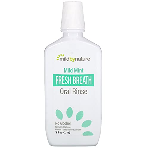 Mild Mint Fresh Breath Oral Rinse, Peppermint, Minerals, Castor Oil, Alcohol-Free, Mild Mint Flavor, 16 fl oz (473 ml)
