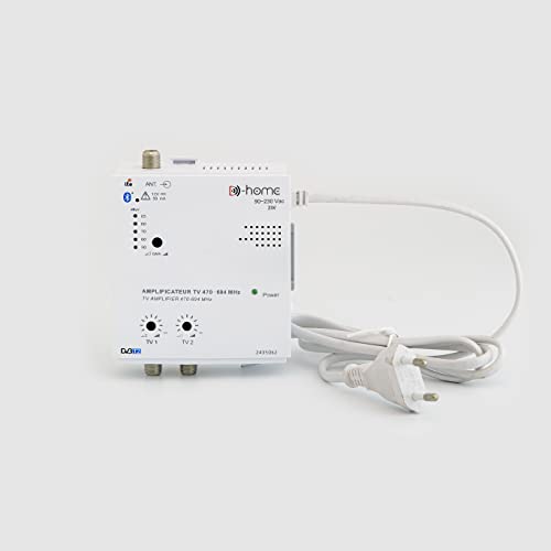 Pack : amplificateur distributeur tnt réglable 40 db 1 entrée - 4