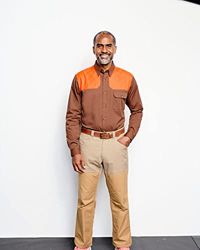 Orvis Men’s Midweight Shooting Shirt - Mens Button Down Long Sleeve Shirts with Ambidextrous Quilted Shooting Patches3