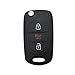 Dudely Keyless Entry Remote Uncut Blank Flip Car Key Blade Fob Shell Case Outer Cover for Kia