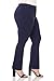 Rekucci Curvy Woman Plus Size Straight Leg Pant with Stretch Waist (14W, Navy)