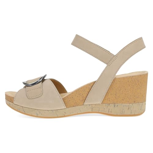 Image of Dansko Stella Multi-Strap Wedge Sandal for Women - Cork /EVA Wedge with Arch Support -Fully Adjustable Straps-Lightweight Rubber Outsole