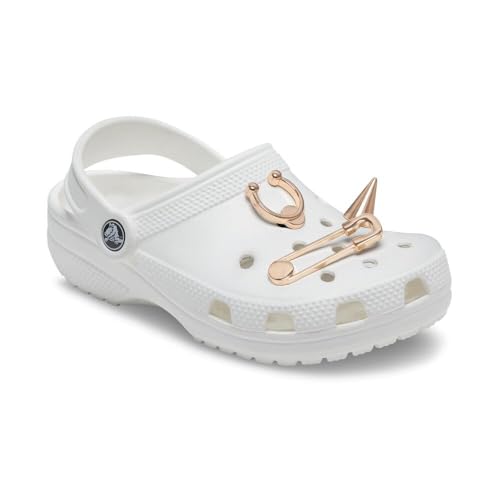 Image of Crocs Unisex-Adult Jibbitz Shoe Multi Pack, Bling Charms, Gold and Gold, 3 Pack