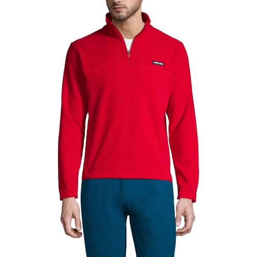 Image of Lands' End Men's Anyweather Fleece Quarter Zip Pullover