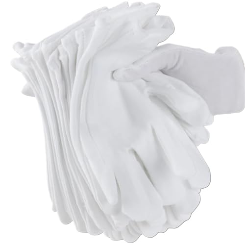 Guantes blancos suaves para conducción segura y tareas del hogar lote de 30