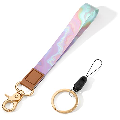 Image of Wrist Lanyard Key Chain, Wristlet Strap Keychain Holder for Women Men Car Keys Wallet Card Phone