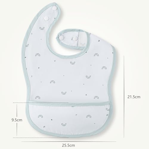Susurration Baby Lätzchen Wasserdicht Ltzchen 3 Stück Kleinkind Fütterlätzchen Mit Auffangschale Waschbar Sabberlätzchen für Jungen und… – Ansicht 3