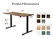 FEZIBO Standing Desk, 55 × 24 Inches Electric Height Adjustable, Sit Stand Up Desk, Home Office Desk with Splice Board, Black Frame/Rustic Brown TOP
