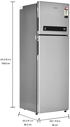 Image of Whirlpool 265 L 3 Star Frost-Free Double Door Refrigerator (NEO DF278 PRM (3S), German Steel)