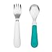 OXO Tot Training Fork and Spoon Set, Teal/Navy (2 Pack)