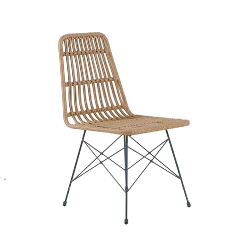 CONCEPT USINE | Lot de 6 Chaises Effet Rotin BAGO en Résine Tréssée | Idéal pour Table Repas Extérieure | Mobilier Jardin Terrasse Piscine | Résistance...