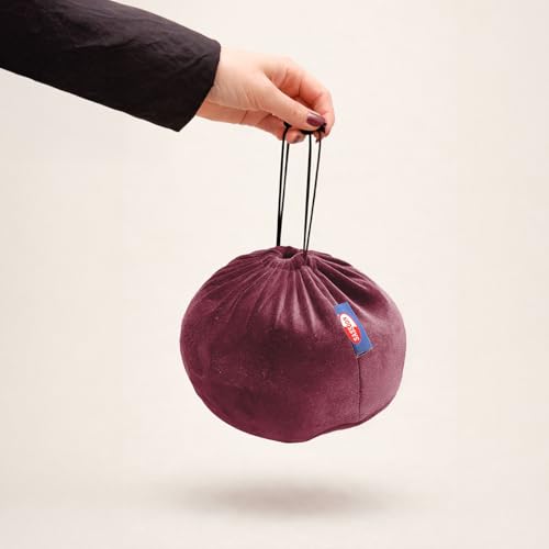 Image of Sassoon | Neck Pillow for Travelling |Memory Foam Travel Neck Pillow | with Adjustable Velcro Strap | Perfect for Airplane, Car, Train Travel with Cover & Machine Washable -Chestnut, Standard Size