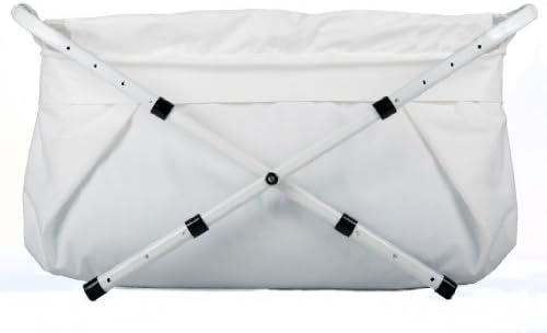 Bibabad Foldable Baby Bath Tub - Non-Slip, Portable Bathtub For Shower - Suitable For Kids 1-8 Years - Freestanding Bath - White 60-90 cm