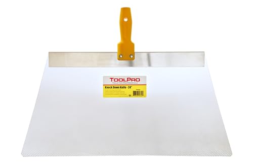 ToolPro 24 in. Drywall Knockdown Knife - Flexible Blade Texture Tool for Smoothing Knockdown Ceilings and Walls Fits Extension Poles Easy to Clean