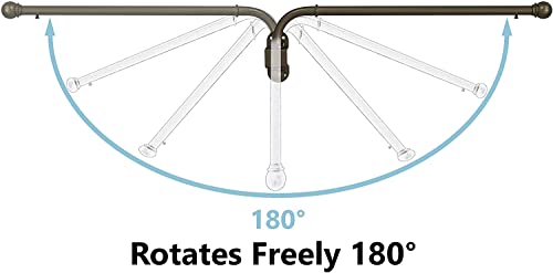Urbanest Set Of 2 Swing Arm Rods, 3/4-Inch Diameter, 24-Inch To 38-Inch, Antique Gold #TOP3