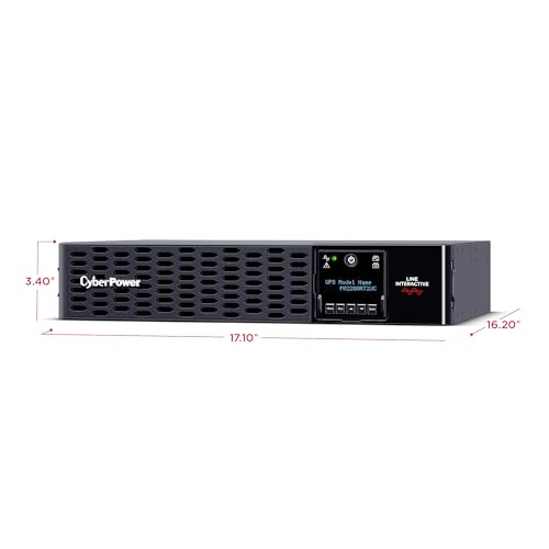 Image of CyberPower PR2200RT2UC Smart App Sinewave UPS Battery Backup and Surge Protector, 2200VA /2200W, 8 Outlets, 2U Rack /Tower, AVR, Built-in Cloud Monitoring, UL Certified