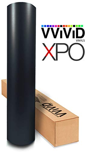 Image of Black Matte Car Wrap Vinyl Roll with Air Release 3MIL-VViViD8 (2.5ft x 5ft)