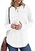 XIEERDUO Plus Size Tops for Women Dressy Casual Long Sleeve Shirts Fall Fashion Blouse Trendy Tshirts Flattering Loose Fit Tunic Hide Tummy Vacation Outfits Women's Clothes Clothing White XXL