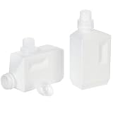 akindou 洗濯洗剤 柔軟剤 詰め替えボトル 1000ml 2本セット 目盛り付きキャップ 液だれ防止ノズル ランドリーボトル (ホワイト)